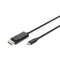Assmann AK-300334-020-S 2 m usb-c-displayport kétirányú 8k 30 hz fekete
