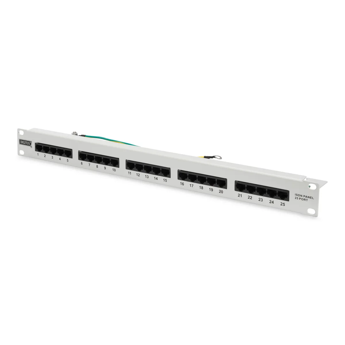 Assmann DN-91325-1 csatlakozópanel Cat3 25 port RJ-45 rackre szerelhető 1U szürke #1
