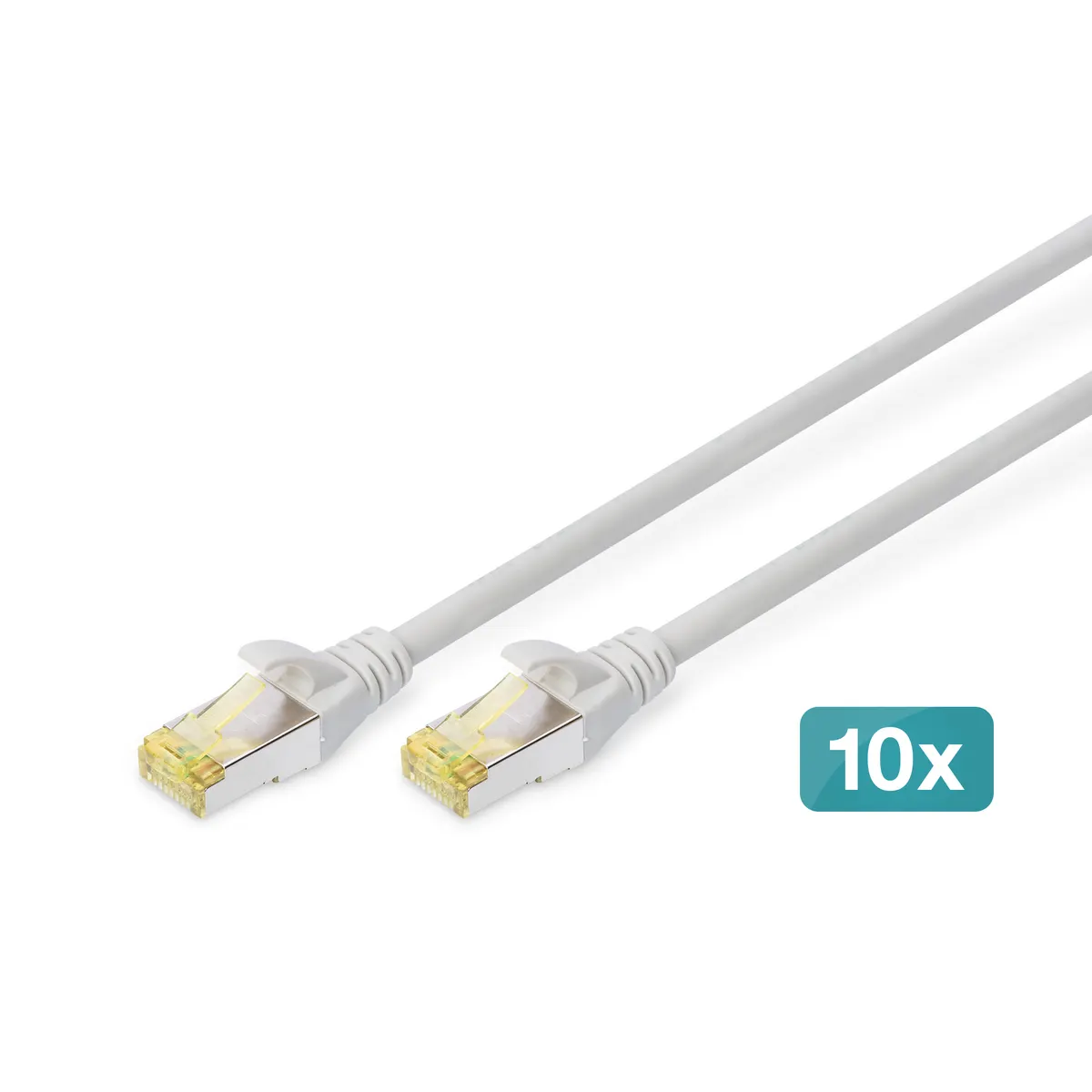 Assmann DK-1644-A-010-10 patchkábel Cat6A SFTP 1 m 10 db szürke #1