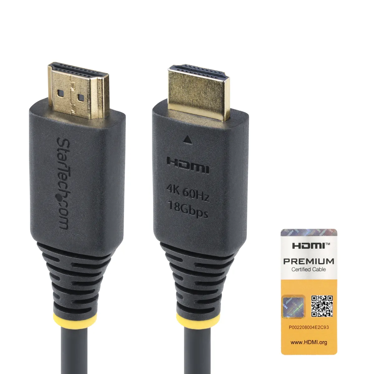 Startech.com HDMI2-CABLE-4K60-3M HDMI kábel 4K60 3 m HDMI 2.0 ARC arany érintkezők fekete #1