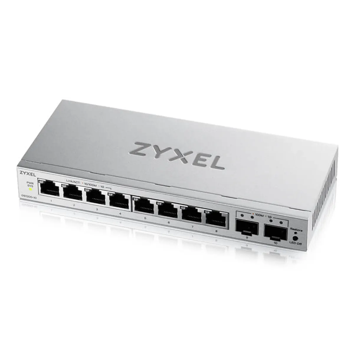 Zyxel GS1200-10V3-EU0101F GS1200-10V3 8x gigabit RJ-45 2xSFP webmenedzselt asztali fémházas #1