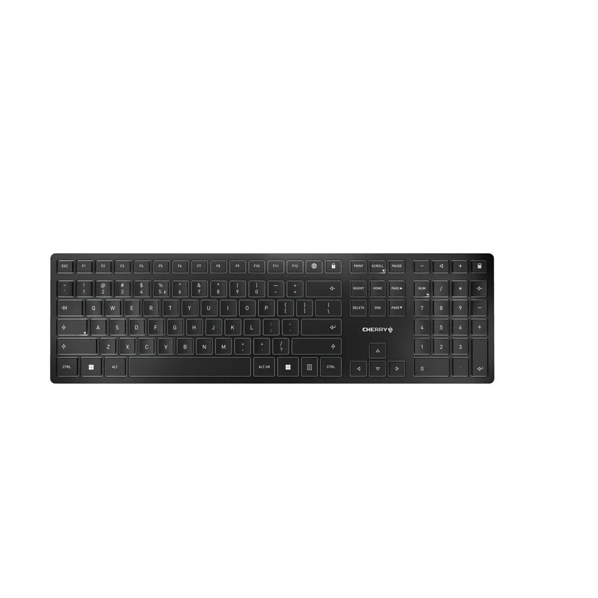 Cherry JK-9100EU-2 KW 9100 Slim vezeték nélküli billentyűzet 2.4 GHz Bluetooth fekete #1