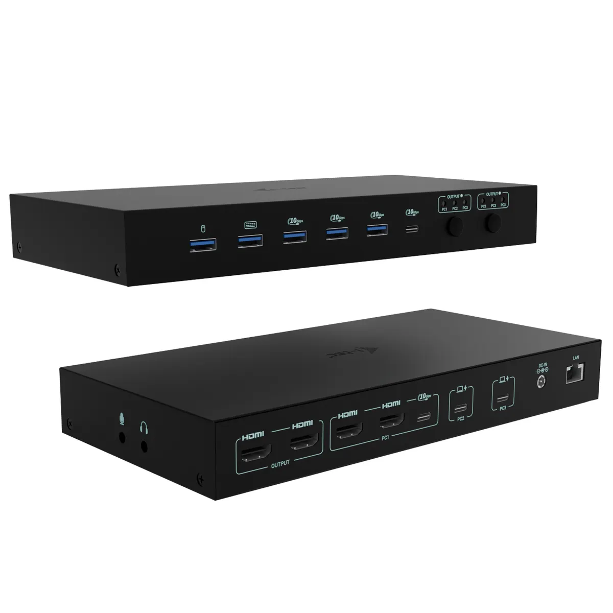 I-tec C31KVMDOCKPDPRO KVM dokkolóállomás USB-C 3 gazdagép 92 W PD #1