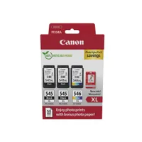 Canon 8286B015 PG-545XLx2 CL-546XL tintapatron készlet Fekete 15 ml Cián 13 ml Magenta 13 ml Sárga 13 ml XL kapacitás 3 db