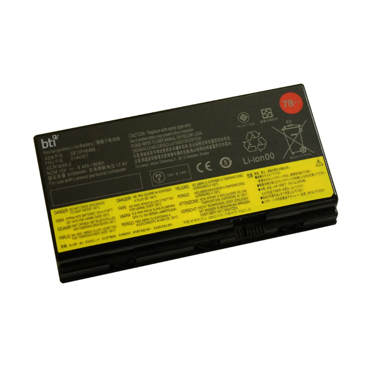 Origin Storage 4X50K14092-BTI BTI akkumulátor ThinkPad P70 Li-ion 96 Wh 15 V fekete #1