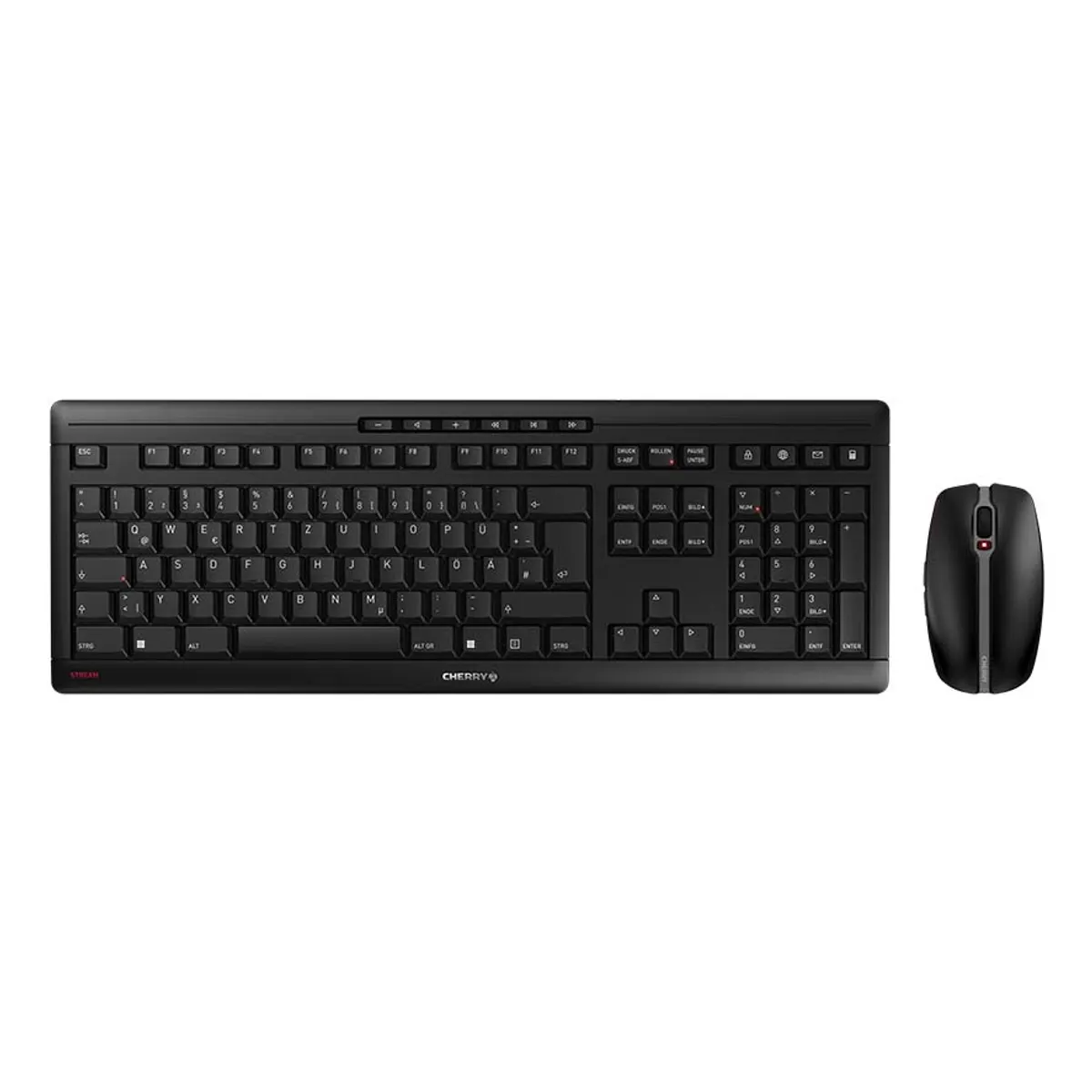 Cherry JD-8500DE-2 Stream Desktop vezeték nélküli RF QWERTZ 115 fekete egérrel #1