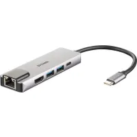 D-Link DUB-M520 5-in-1 USB-C hub HDMI 4K 30 Hz és Ethernet PD