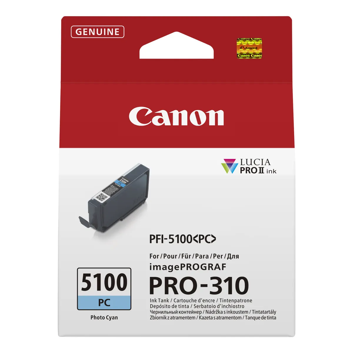 Canon 6956C001 PFI-5100 PC tintapatron fotó cián 14,4 ml #1