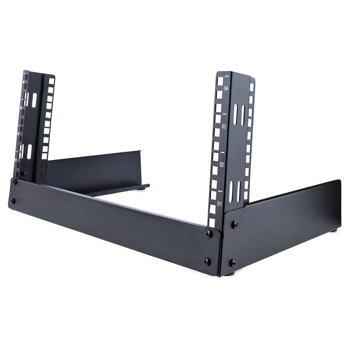 Startech.com RK4OD 4U nyílt keret asztali rack fekete 30 kg terhelhetőség #1