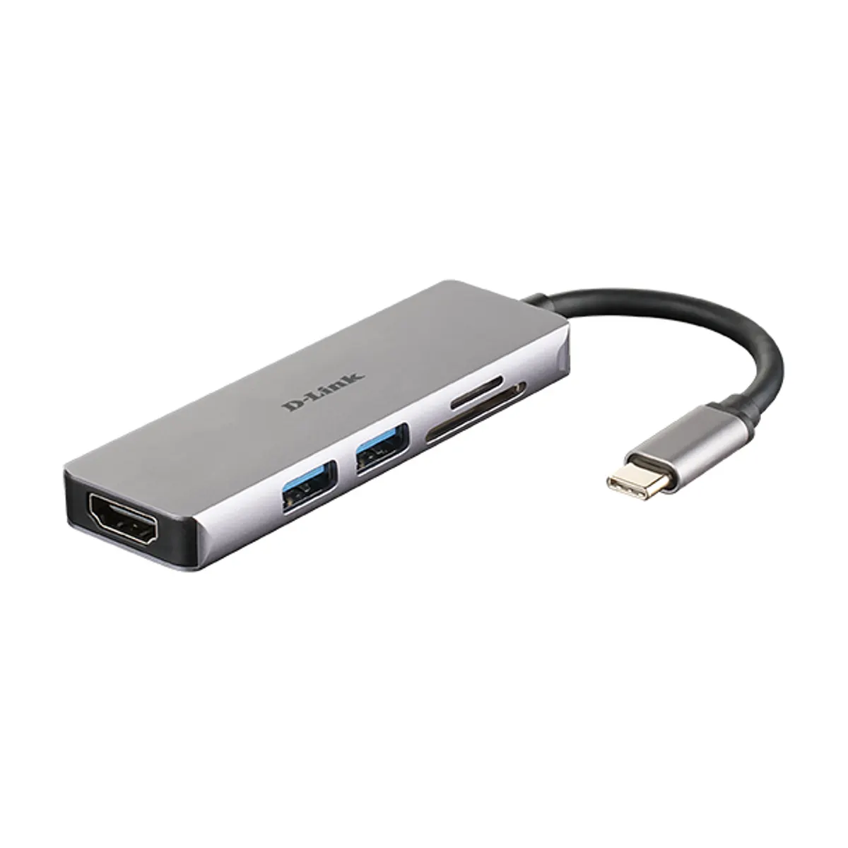 D-Link DUB-M530 5-in-1 USB-C hub HDMI és SD/microSD kártyaolvasó, 2 USB 3.0 portok, HDMI 4K@30Hz, DP Alt Mode, HDCP 2.2, bus-powered #1
