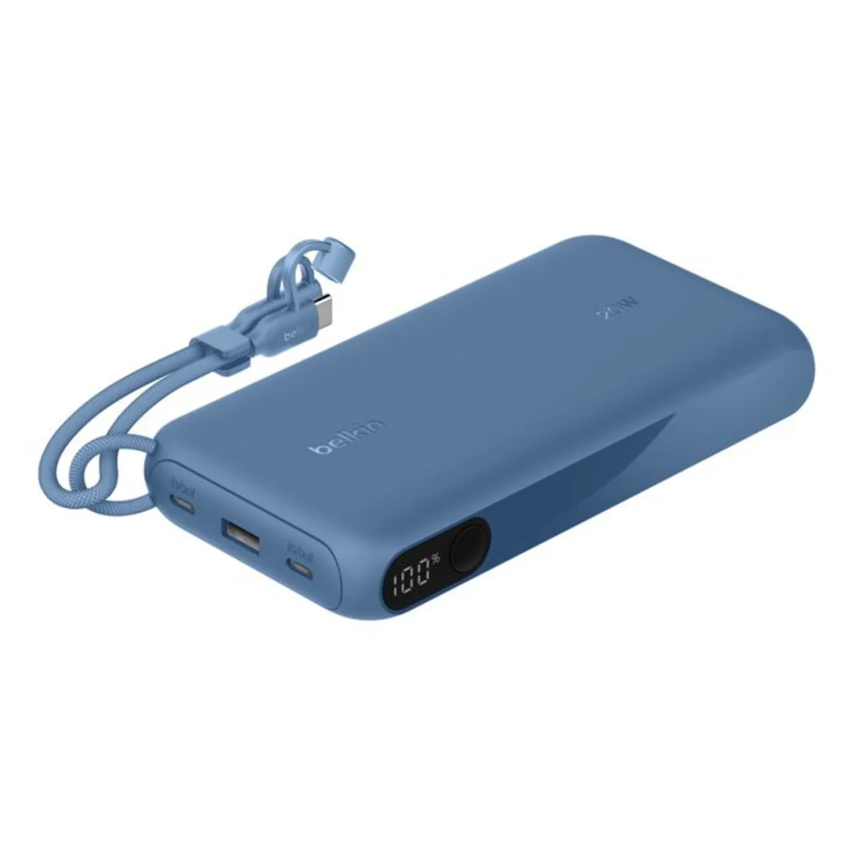 Belkin BPB028HQBL BoostCharge power delivery kijelzővel 20000 mAh 20 W USB-A 1 USB-C 2 kék #1