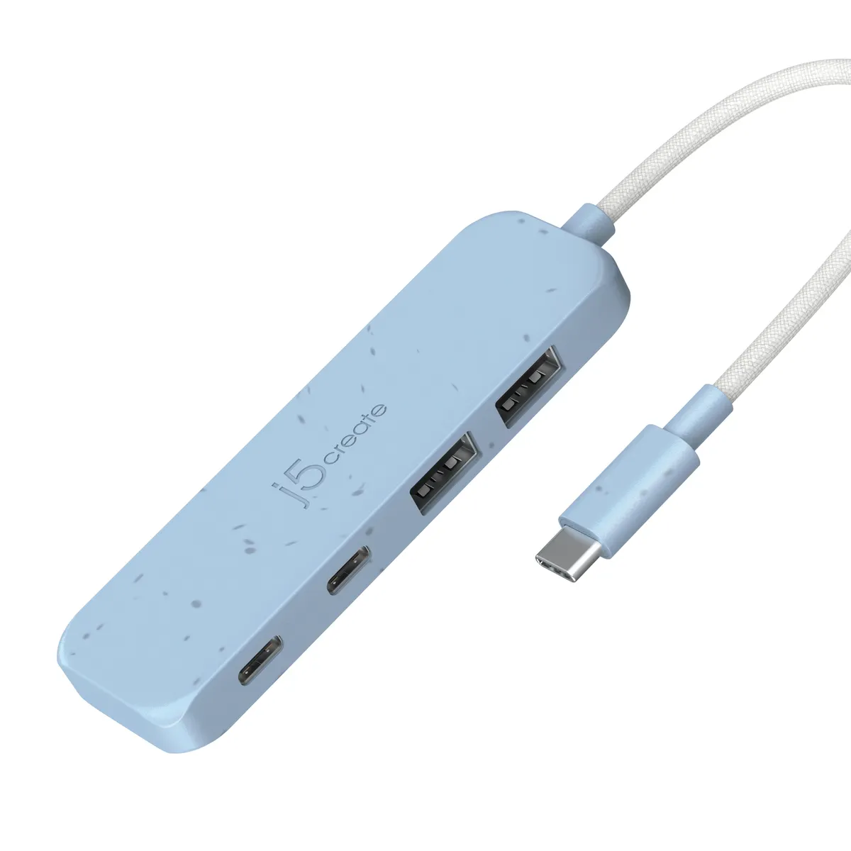 j5create JCH342EC-N 4-portos USB-C és USB-A Gen 2 hub cián ABS környezetbarát ChromeOS-kompatibilis 10 Gbps #1
