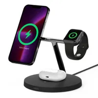 Belkin WIZ017VFBK BoostCharge Pro 3-in-1 vezeték nélküli töltőállvány MagSafe 15W