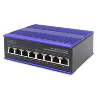 Assmann DN-650108 Industrial 8-port 10-100poe sw din rail extended temp range unmanaged l2 ieee 802.3at 1,6 gbit másodpercenként