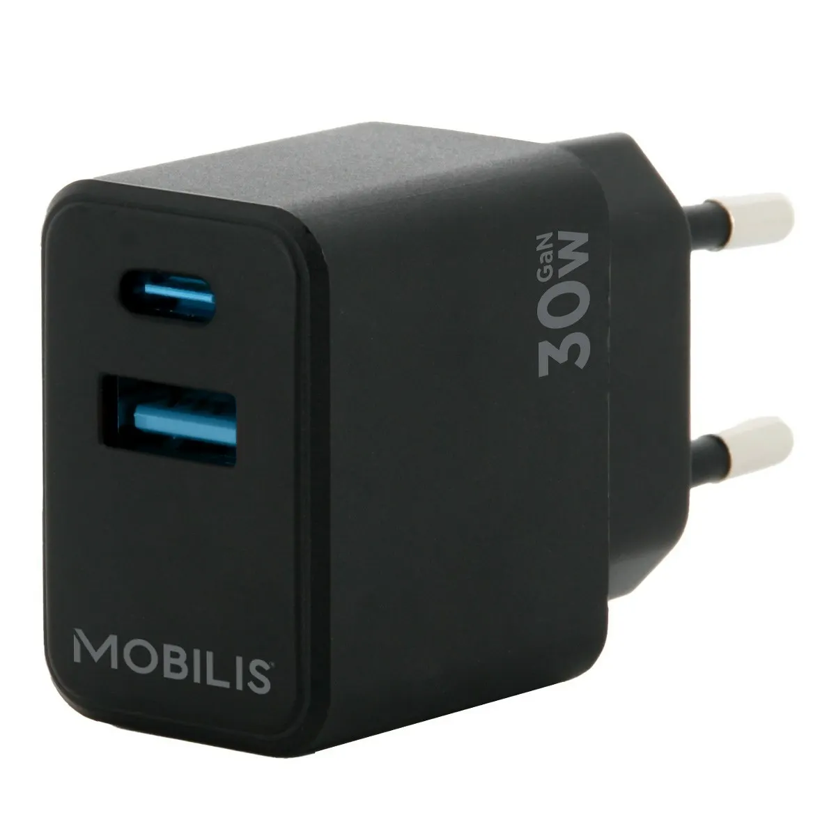 Mobilis 001362 fal töltő 30W USB-A és USB-C GAN #1