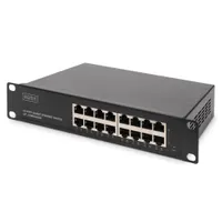 Assmann DN-80115 16-portos gigabites hálózati kapcsoló unmanaged 1U rackmount 32 Gbps MAC 8000 bejegyzés, IEEE 802.3, IEEE 802.3ab, IEEE 802.3u