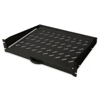 Assmann DN-19-TRAY-2-450-SW bővíthető polc 2U 450 mm mélység acél fekete teherbírás 30 kg #1