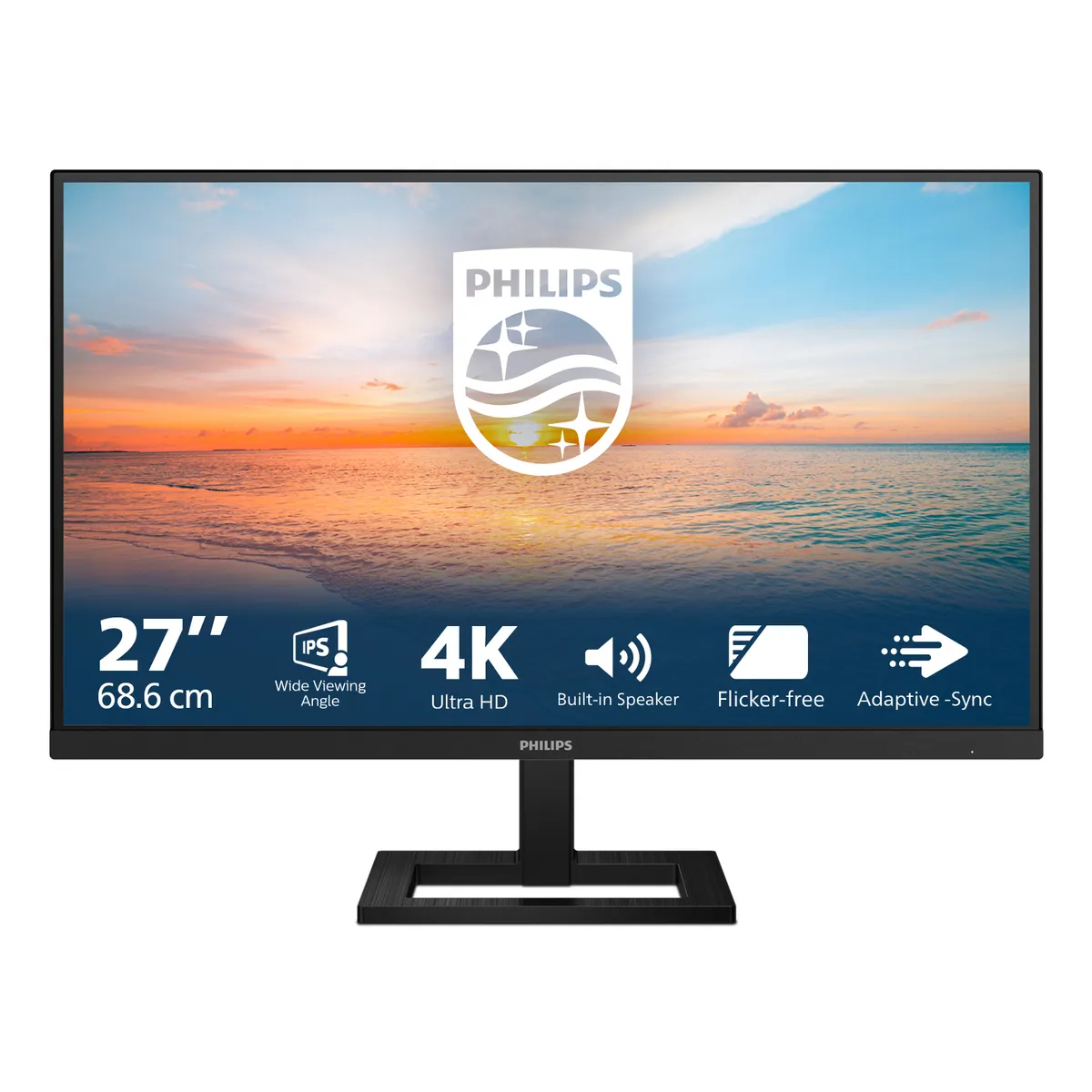Philips 27E1N1800AE/00 27E1N1800AE ips led 4k 3840x2160 27\" 4 ms 178° beépített hangszórók vesa szerelés magasságigazítás fekete #1