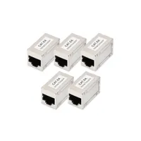 Assmann DN-93905-5 CAT 6A moduláris árnyékolt RJ45-RJ45 5x aranyozott érintkezők ezüst