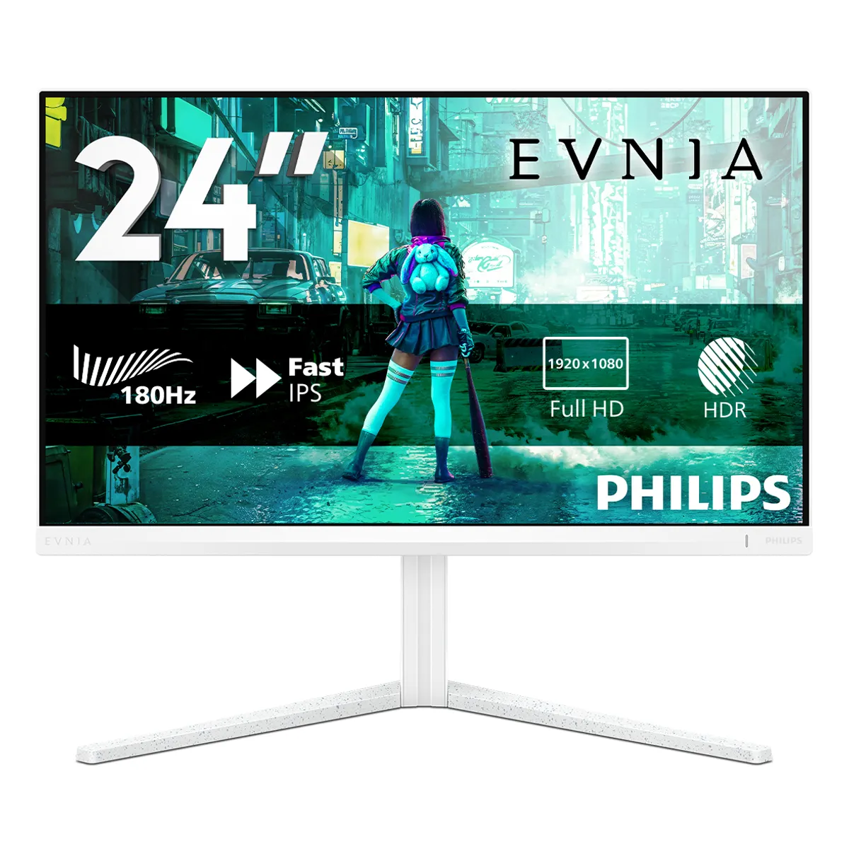 Philips 24M2N3201A/00 Evnia 23.8" IPS FHD 1ms 180Hz fehér beépített hangszórók VESA magasságigazítás #1