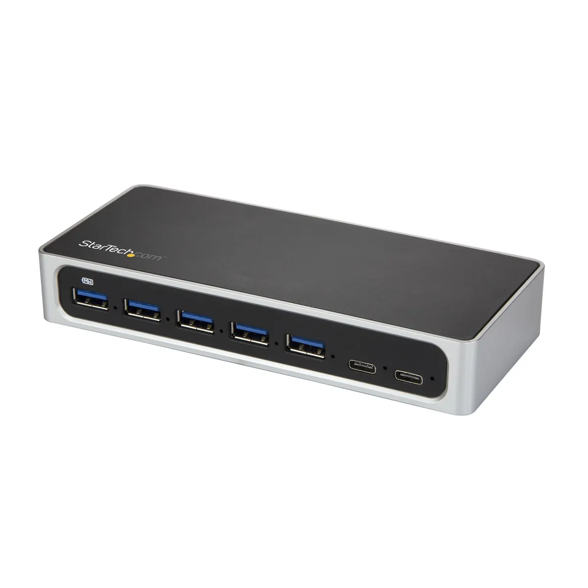StarTech.com HB30C5A2CSC 7-portos USB-C hub 2x USB-C 5x USB-A USB 3.2 Gen 1 Type B fekete ezüst #1