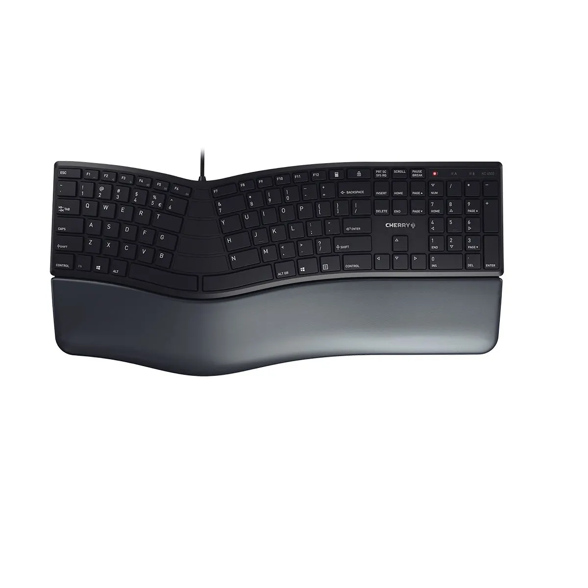 Cherry JK-4500EU-2 KC 4500 ERGO 108 billentyűs USB vezetékes QWERTY fekete 1,8 m #1