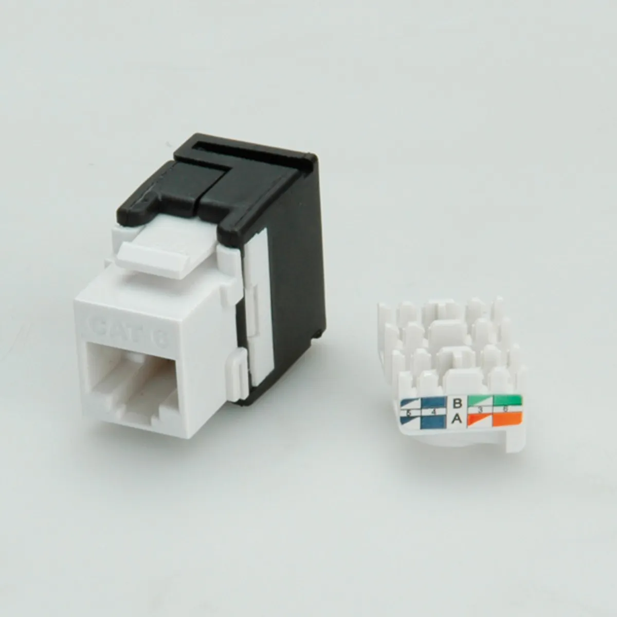 Value 26.99.0363 Keystone jack Cat6 RJ-45 180 fok árnyékolás nélküli szerszám nélküli fehér #1