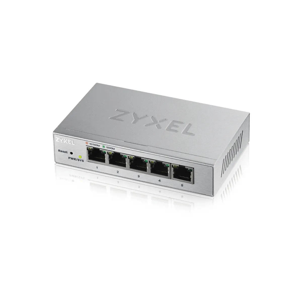 Zyxel GS1200-5-EU0101F GS1200-5 5-portos GbE web menedzselhető asztali switch fémházas ventillátormentes #1