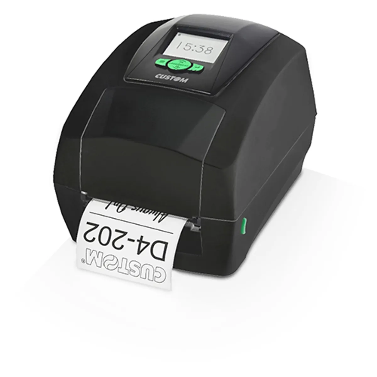 Custom 911MK020100333 D4 202 Display direkt termál és termál transzfer blokknyomtató 203x203 DPI 10,4 cm szélesség 12,7 cm tekercs átmérő USB RS-232 #1