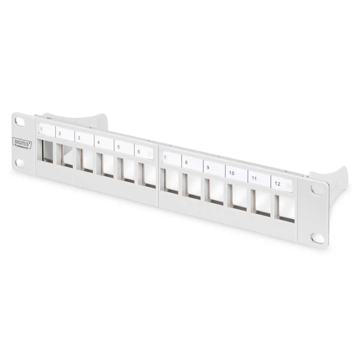 Assmann dn-91419 moduláris patch panel 12-port 1u üres 254 mm rack szürke #1