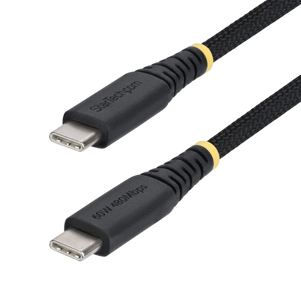 Startech.com USB2CC1MNCBR USB-C töltőkábel 1 m USB 2.0 nikkelezett burkolat fekete #1