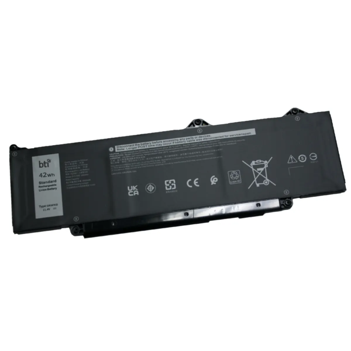 Origin Storage GRWKG-BTI BTI helyettesítő 3-cellás akkumulátor Latitude 3340 3440 3540 5340 11,4V 42Wh 3680mAh fekete #1
