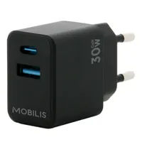 Mobilis 001362 fal töltő 30W USB-A és USB-C GAN