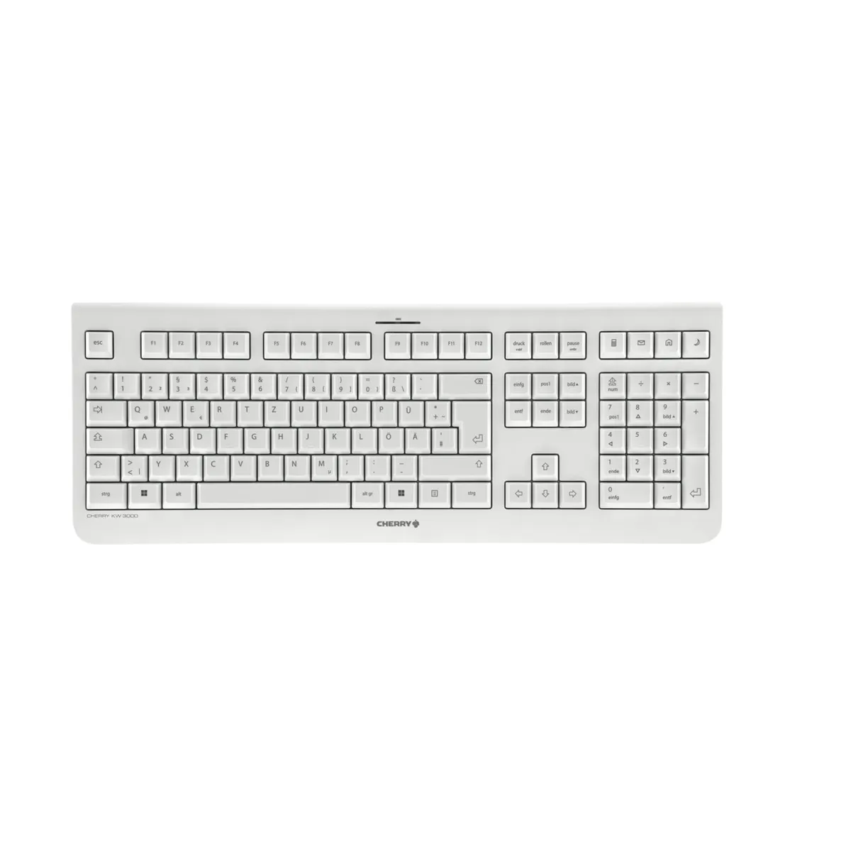 Cherry JK-3000DE-0 KW 3000 vezeték nélküli 109 billentyű QWERTZ teljes méret csuklótámasz fehér #1