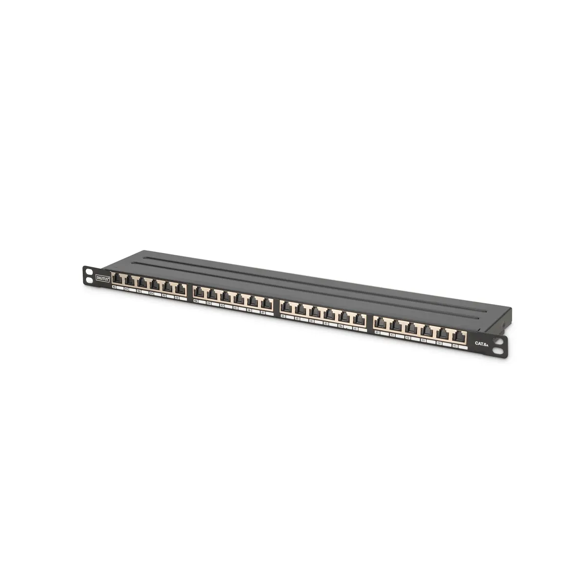 Assmann DN-91624S-SL-EA patch panel 24-port Cat6a 0.5U fekete RJ-45 #1