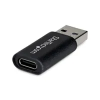 Startech.com U32-AMCF-USBADAPTER USB-A-USB-C adapter 10Gbps nikkelezett érintkezők fekete #1