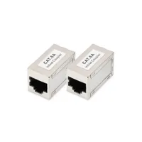 Assmann DN-93905-2 CAT 6A MOD COUP SHIELD 2X FULL SHIELD RJ45 TO RJ45 ezüst