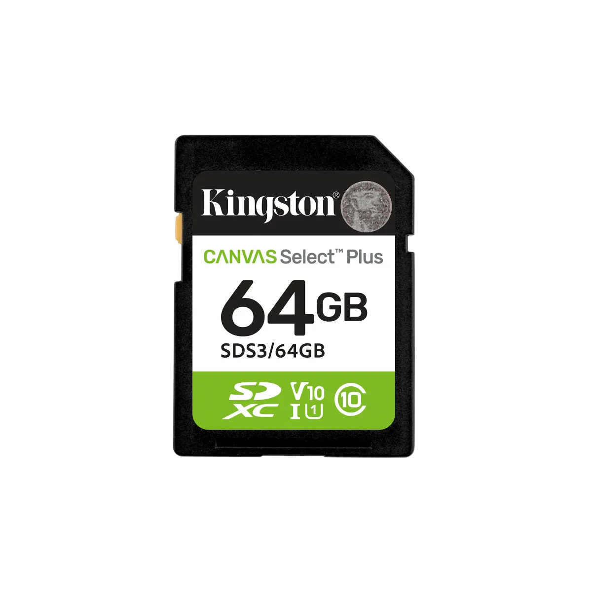 Kingston SDS3 64GB Canvas Select Plus Gen3 SDXC UHS-I U1 V10 100MBs #1