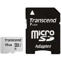 Transcend TS16GUSD300S-A microSDHC 300S 16GB U1 CL10 95MBps 10MBps vízálló