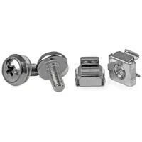 Startech.com CABSCREWM5 M5 x 12mm csavarok és cage nuts 50db ezüst #1
