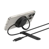 Belkin WIA014HQBK Ultracharge 25W Qi2-LA töltőpad állvánnyal 2 m USB gyorstöltés
