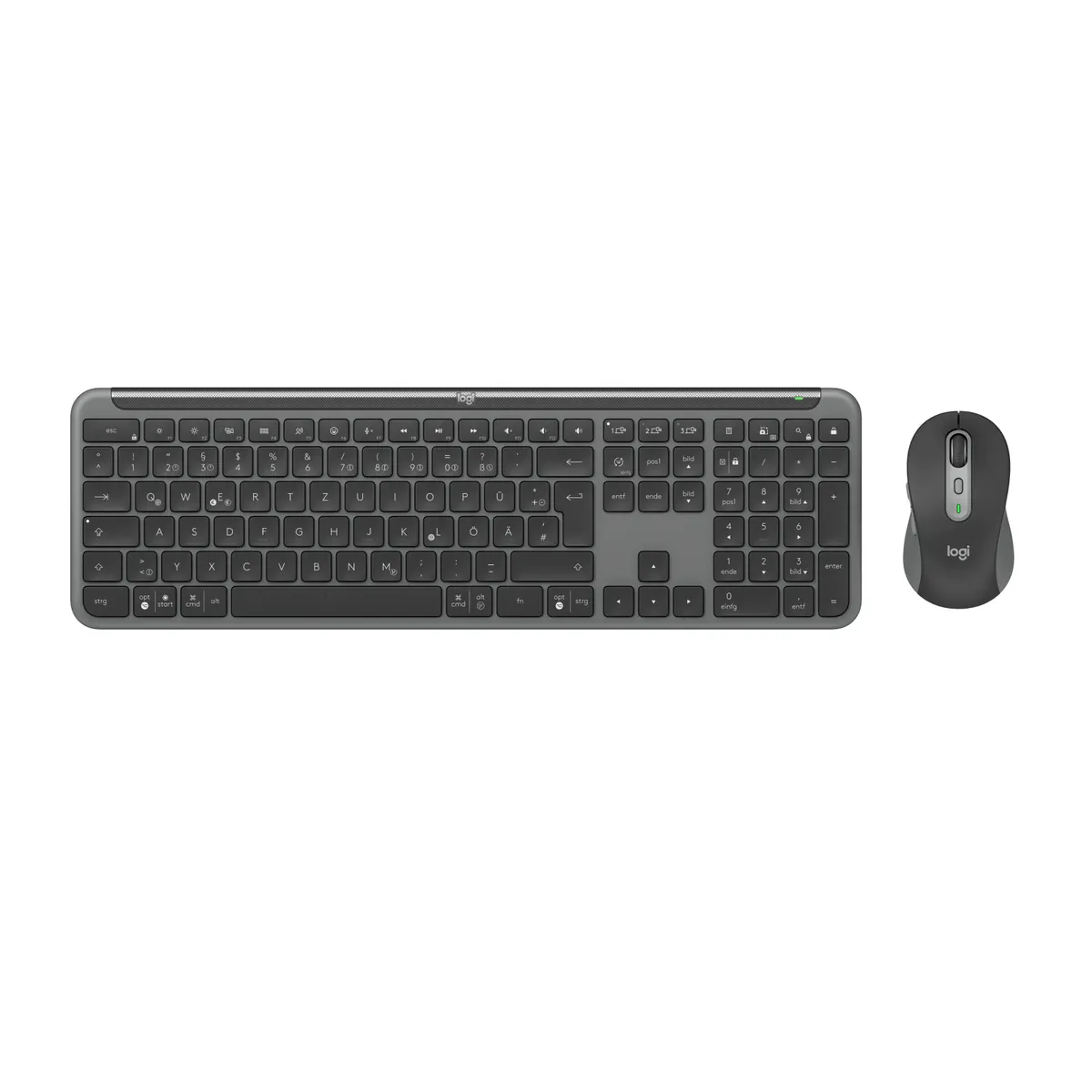 Logitech 920-012483 Signature Slim MK950 vezeték nélküli billentyűzet és egér páros, RF vezeték nélküli és Bluetooth, QWERTZ, grafit #1
