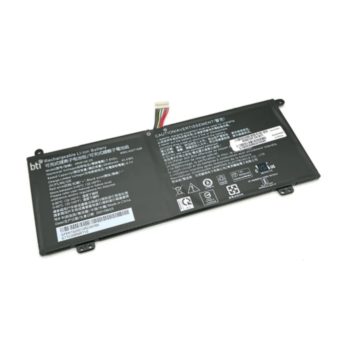 Origin Storage 4588105-2S-BTI BTI 2S Li-ion akkumulátor 7,6 V 6000 mAh 45 Wh fekete #1