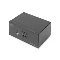 Assmann DS-12862 KVM-kapcsoló DP duál kijelző 4K USB DisplayPort fekete fém
