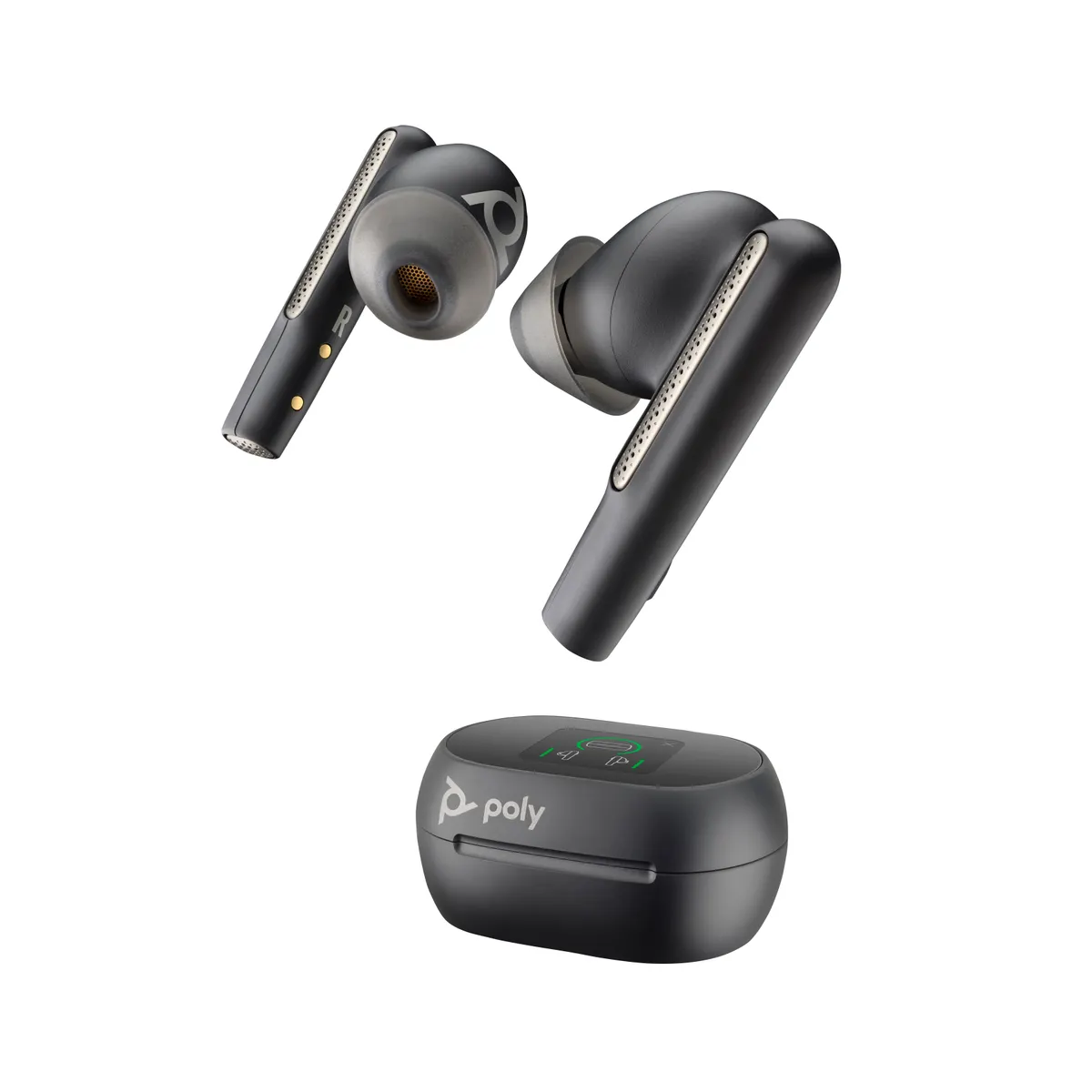 Poly 7Y8H0AA Voyager Free 60 UC Bluetooth 30 m fekete BT700 USB-C adapter érintőképernyős töltőtok #1