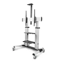 Startech.com 1110C-MOBILE-TV-CART Mobile TV Cart 100 kg 60"-100" VESA 200x200-1000x600 1200-1650 mm fekete-ezüst