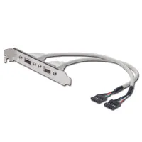 Assmann AK-300301-002-E usb slot bracket kábel 0,25 m usb 2.0 2x usb-a 2x 5pin idc