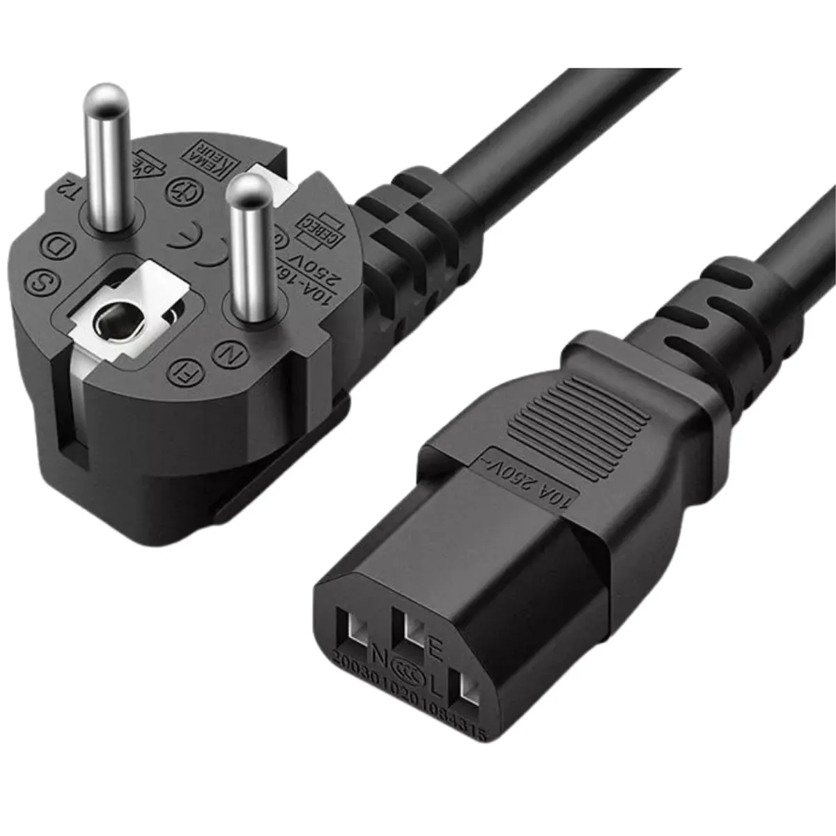 Origin Storage C-E-POWER-EU EU power kábel 1,5 m C típusú hálózati csatlakozó C13 #1