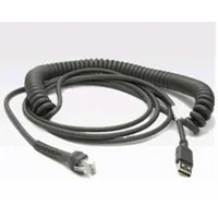 Zebra CBA-U43-S07ZAR árnyékolt USB-kábel 2,8 m 12V tápcsatlakozó LI3608 LI3678 kompatibilis