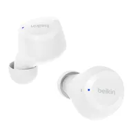 Belkin AUC009BTWH SoundForm Bolt vezeték nélküli fülhallgató 9 óra lejátszás, 19 óra tokban, Bluetooth, IPX4, 6 mm dinamikus hangszóró, fehér